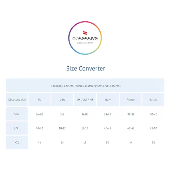 Obsessive 818-SEG-1 - set donjeg veša sa cirkonima (crni)