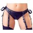 Cottelli Bondage - sjajni set sa podizačem grudi i lisicama (crni)