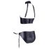 Cottelli Bondage - sjajni set sa podizačem grudi i lisicama (crni)