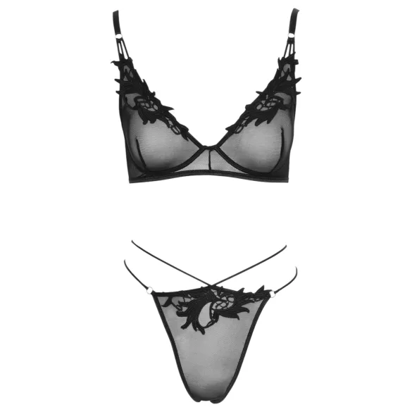 Cottelli - providni čipkasti grudnjak set (crni)