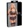 Cottelli Bondage Plus - čipkasti grudnjak set (crna) - 4XL