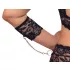 Cottelli Bondage Plus - čipkasti grudnjak set (crna) - 4XL