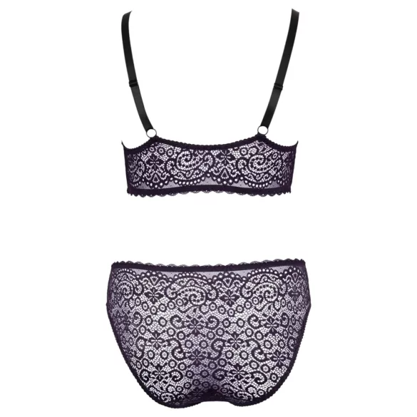 Cottelli Plus - Prozirni grudnjak set (ljubičasta)