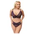 Cottelli Plus - Prozirni grudnjak set (ljubičasta) - 2XL