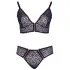 Cottelli Plus - Prozirni grudnjak set (ljubičasta) - 2XL