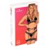 Obsessive Alessya - čipkasti donji veš set (crni)
