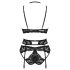 Obsessive Alessya - čipkasti donji veš set (crni) - M/L