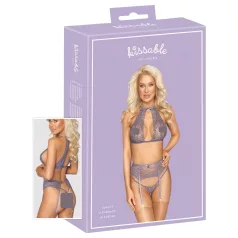   Kissable - čipkasti komplet donjeg veša (ljubičasti) - L/XL
