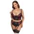 Cottelli Plus Size – komplet grudnjaka (crvena) - 90C/XL