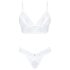 Obsessive Set Heavenlly - čipkani grudnjak set (beli) - M/L
