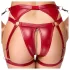 Cottelli Bondage - sjajni grudnjak set i lisice (crvene) - L