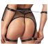 Cottelli Bondage - prozirni mrežasti komplet sa lancima (crna) - M
