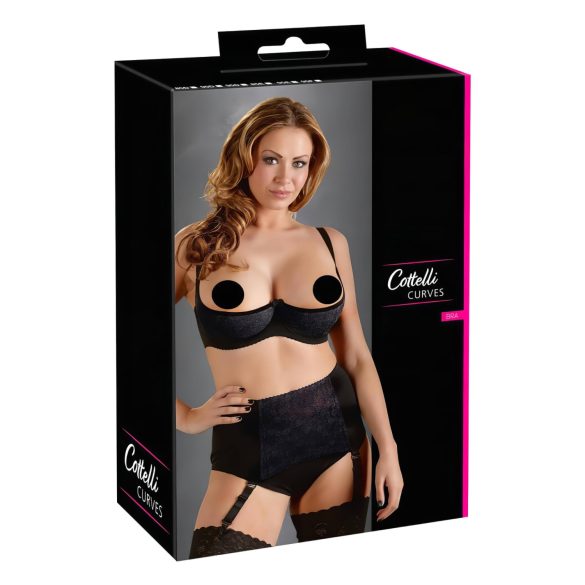 Cottelli Plus Size - Crni grudnjak za podizanje - 90D