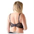 Cottelli Plus Size - crni potporni grudnjak sa prstenovima - 95D