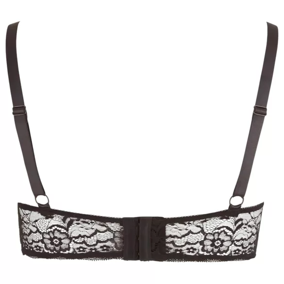 Cottelli Plus Size - crni potporni grudnjak sa prstenovima - 95D