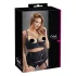 Cottelli Plus Size - crni potporni grudnjak sa prstenovima - 85E
