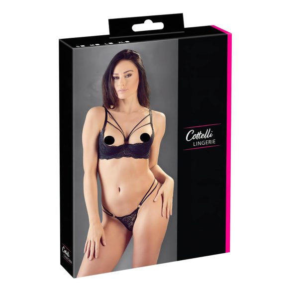 Cottelli - crni grudnjak s kaiševima i tangama - 85B/L