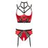 Abierta Fina - Set ringastog grudnjaka (crvena) - 85B/L