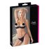 Cottelli - Set sa lancima i satenskim podizačem grudi sa cirkonima (crno) - 80B/M