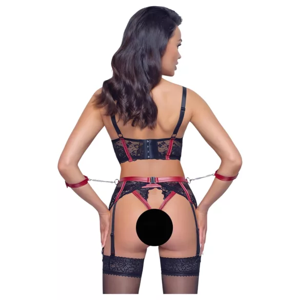 Cottelli Bondage - Crveni mat set sa čipkastim grudnjakom