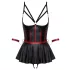 Cottelli Bondage - sjajni komplet i okovi za ruke (crni) - 80B/M