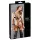 Cottelli Bondage - sjajni ukrasni bikini sa pojasom (crno) - M