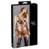 Cottelli Bondage - sjajni ukrasni bikini sa pojasom (crno) - M
