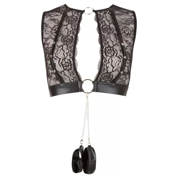 Cottelli Bondage - 4-dijelni čipkasti set veša - M