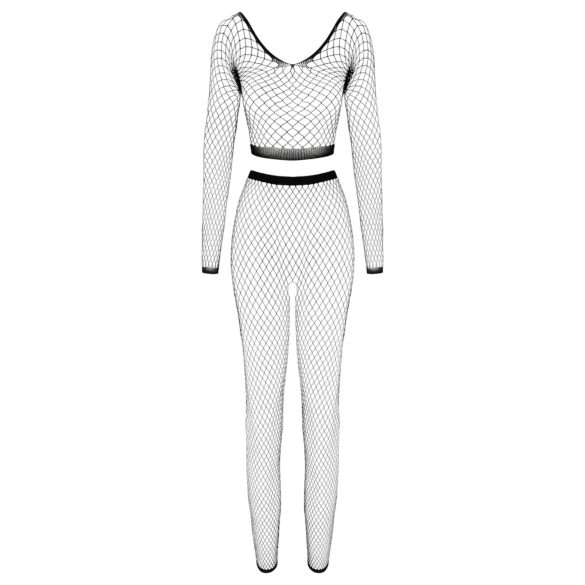 Cottelli - mrežasti set s dugim rukavima (crno) - S-L