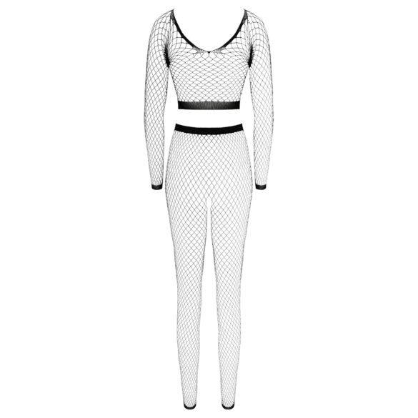 Cottelli - mrežasti set s dugim rukavima (crno) - S-L