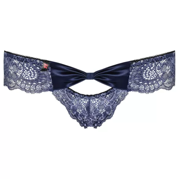 Obsessive Auroria - ženski veš sa vezom i mašnom (plavo) - L/XL