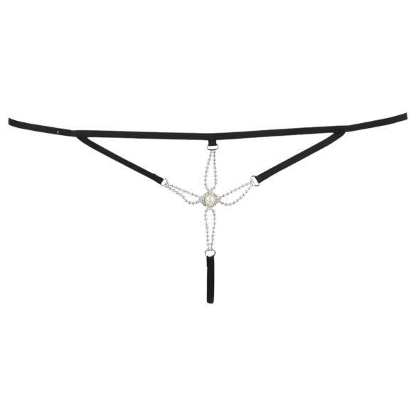 Cottelli - Ženske otvorene tange sa cirkonima (crne)