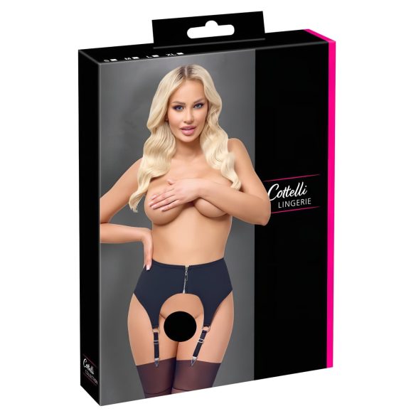 Cottelli - crni mat podvezni pojas - L