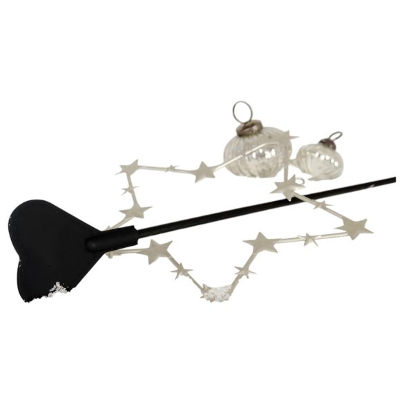 Silikonski štapić sa srcem - crni