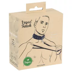 Vegan Fetish - crna ogrlica sa nitnama i povodac