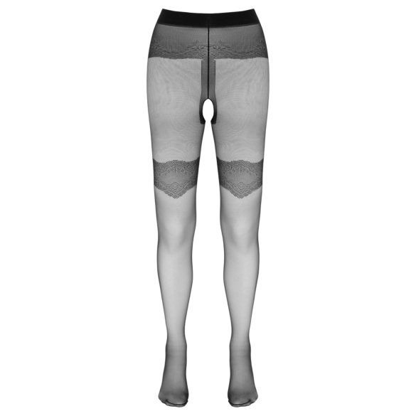 Cottelli - ekskluzivne otvorene čarape sa uzorkom (crne) - 4