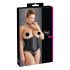 Cottelli Plus Size - satenski korset (crni)