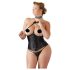 Cottelli Plus Size - satenski korset (crni)