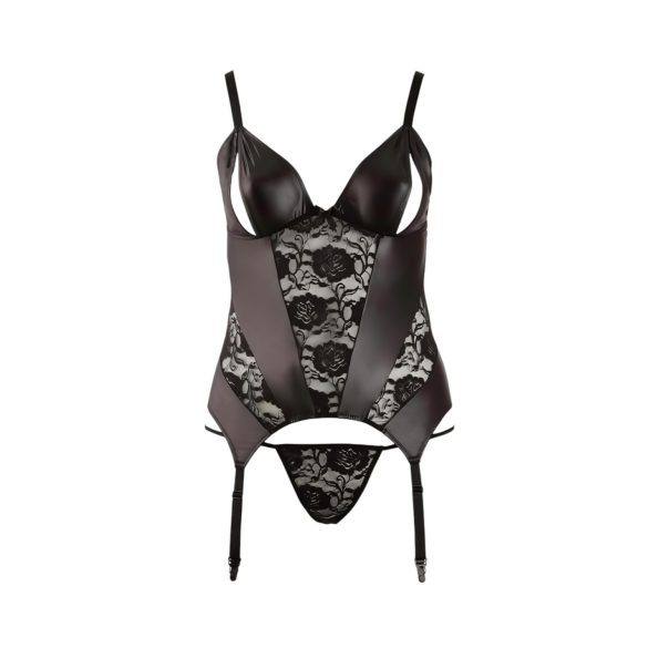 Cottelli - Crni cvetni gornji deo za obline - XXXL