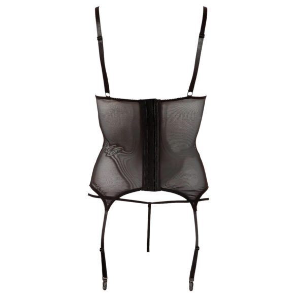 Cottelli - sjajna prugasta, providna bluza (crna) - M