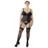 Cottelli Plus Size - Podesiva haljina sa halterima (crna) - 2XL