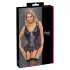 Cottelli Curves - čipkasti korzetni donji veš set (ljubičasta) - 90D/XL