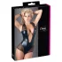 Cottelli - sjajni mrežasti body (crni)