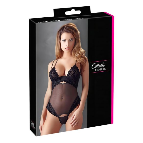 Cottelli - Baršunasti, prilagodljivi bodi (crni) - 85C/L