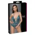 Cottelli - čipkasti body sa pertlama, otvoren (zeleni) - XL