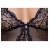 Cottelli - čipkasti crni bodi sa otvorima i halterima - XL