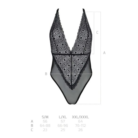 Passion Eco Zinnia - čipkasti bodi (crna)