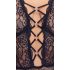 Cottelli Curves Plus Size - providni body s uzorkom (crni) - 95F/2XL