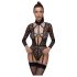Cottelli - prozirni, crni body sa trakama - L