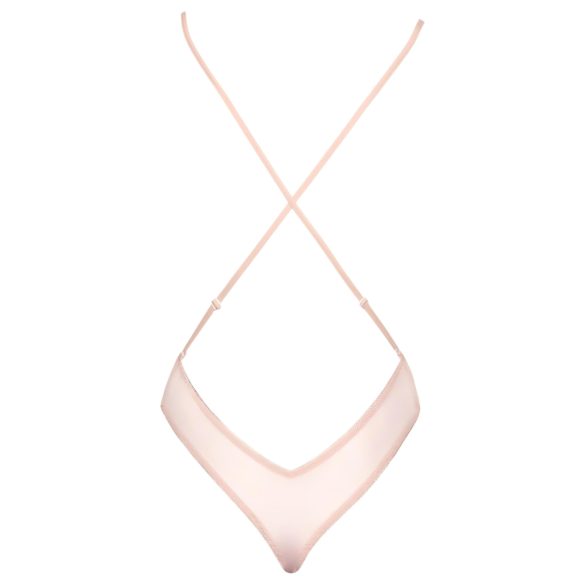 Poljubljiva čipkasta bodi (pink) - L/XL